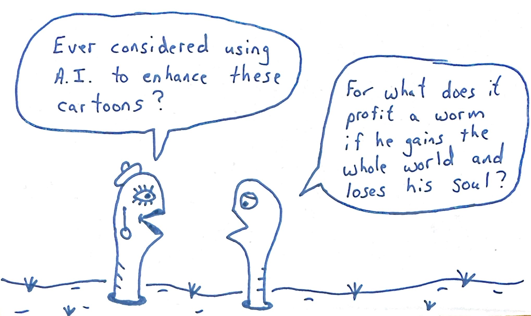 Original Worm Joke about the alphabet.