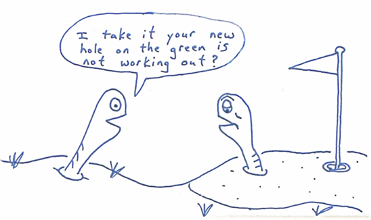 Original Worm Joke about golf.